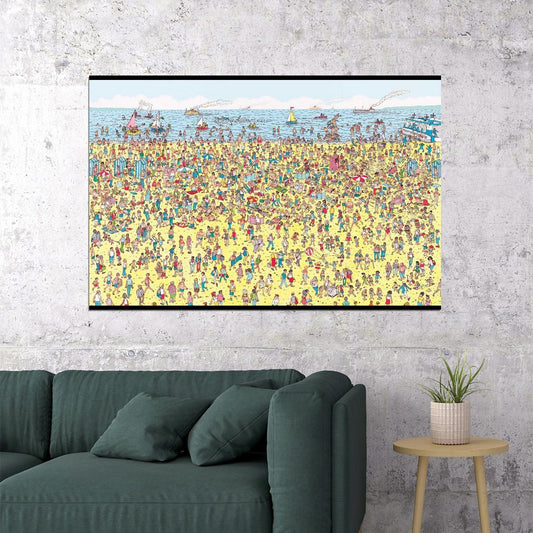 Where's Waldo Children's Illustration Kids Poster - xonomax