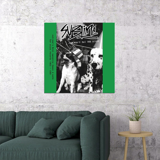 Sublime Jah Won't Pay The Bills Album Cover Art Music Poster Ska Punk Band Print - xonomax