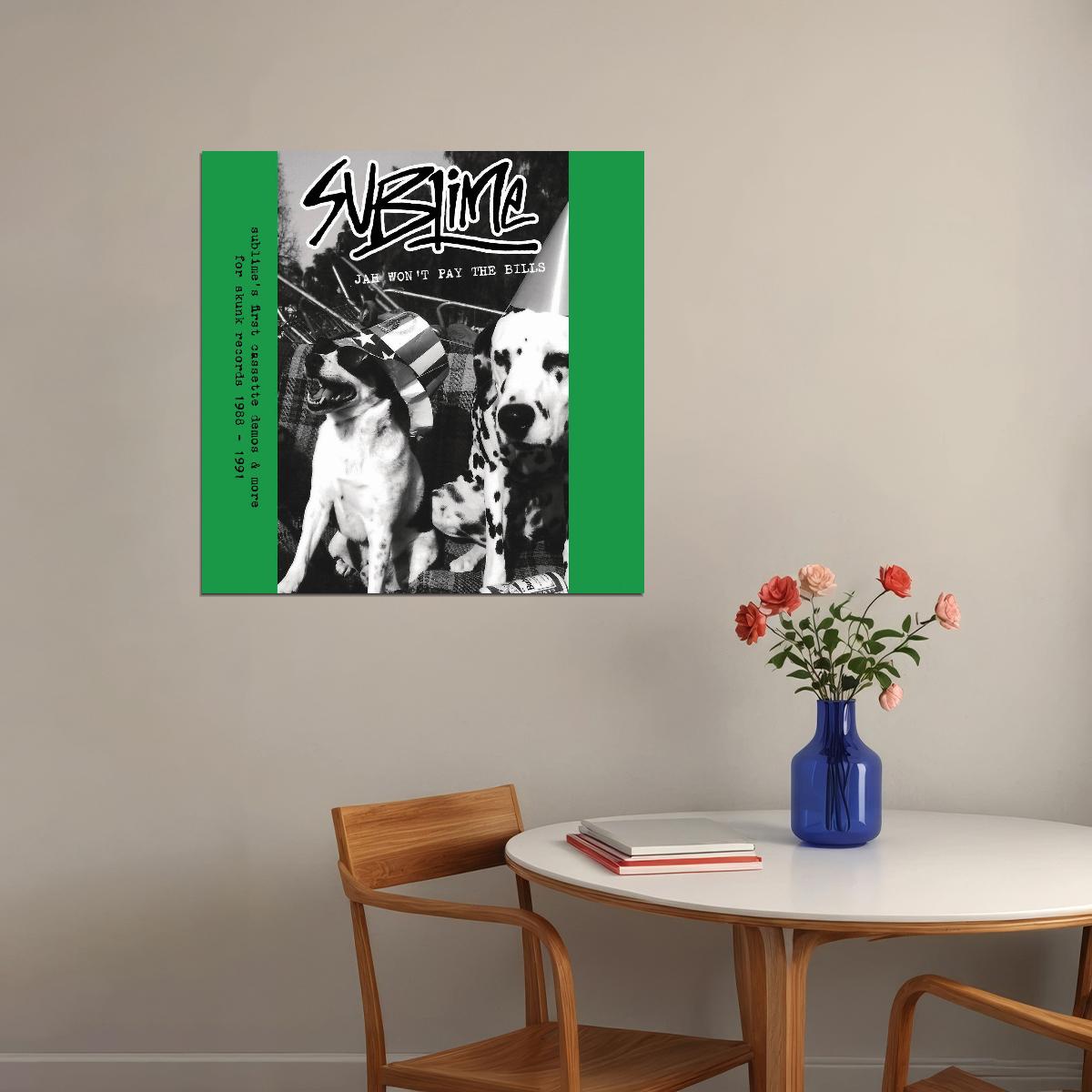 Sublime Jah Won't Pay The Bills Album Cover Art Music Poster Ska Punk Band Print - xonomax