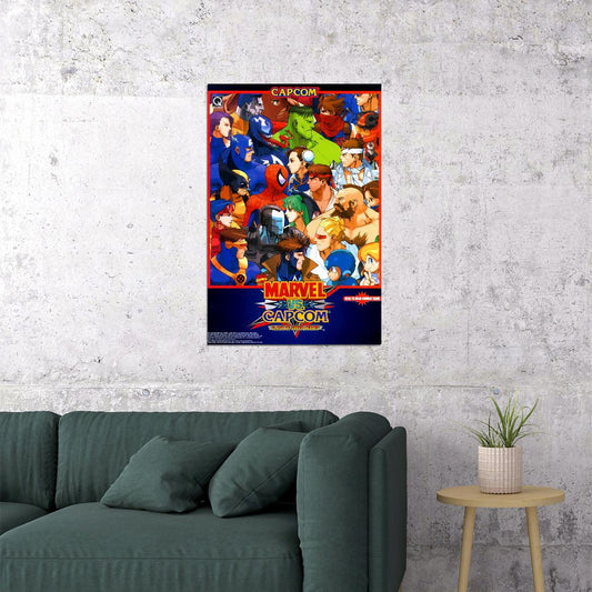 Marvel Vs. Capcom Video Game Poster Gamer Wall Art - xonomax