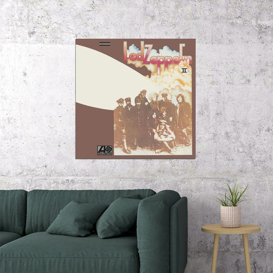 Led Zeppelin Ii Album Cover Art Music Poster Rock Band Wall Print - xonomax