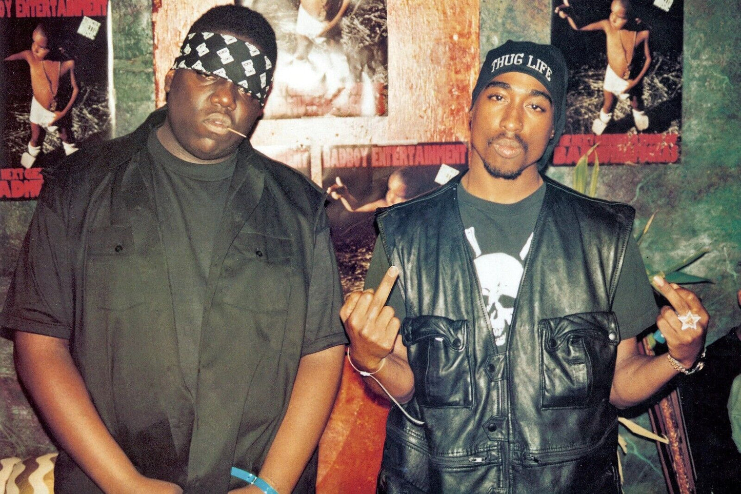 2pac & The Notorious B.i.g. Poster Hip-hop Legends Wall Art Rap Icons Print - xonomax