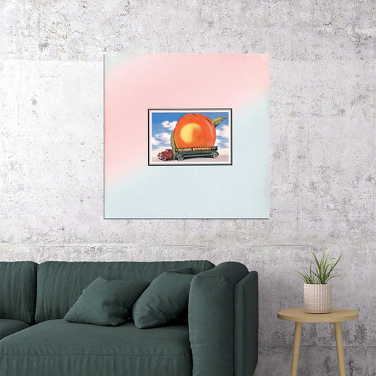 The Allman Brothers Band Eat Peach Album Cover Art Music Poster Iconic Rock Group Print - xonomax