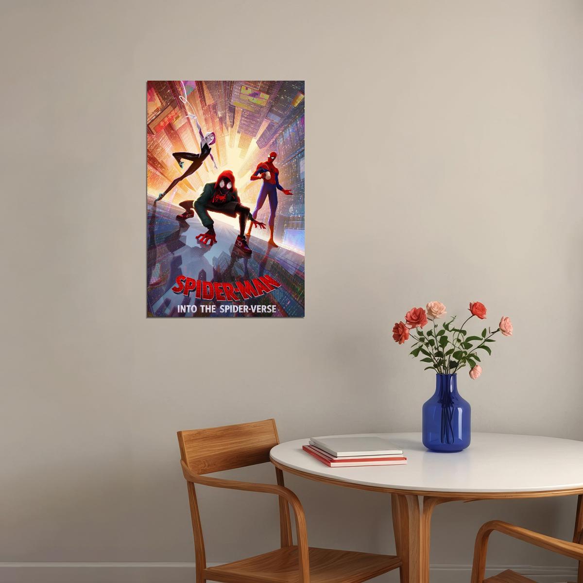 Spider-man Into The Spider-verse Movie Poster Animated Film Print - xonomax
