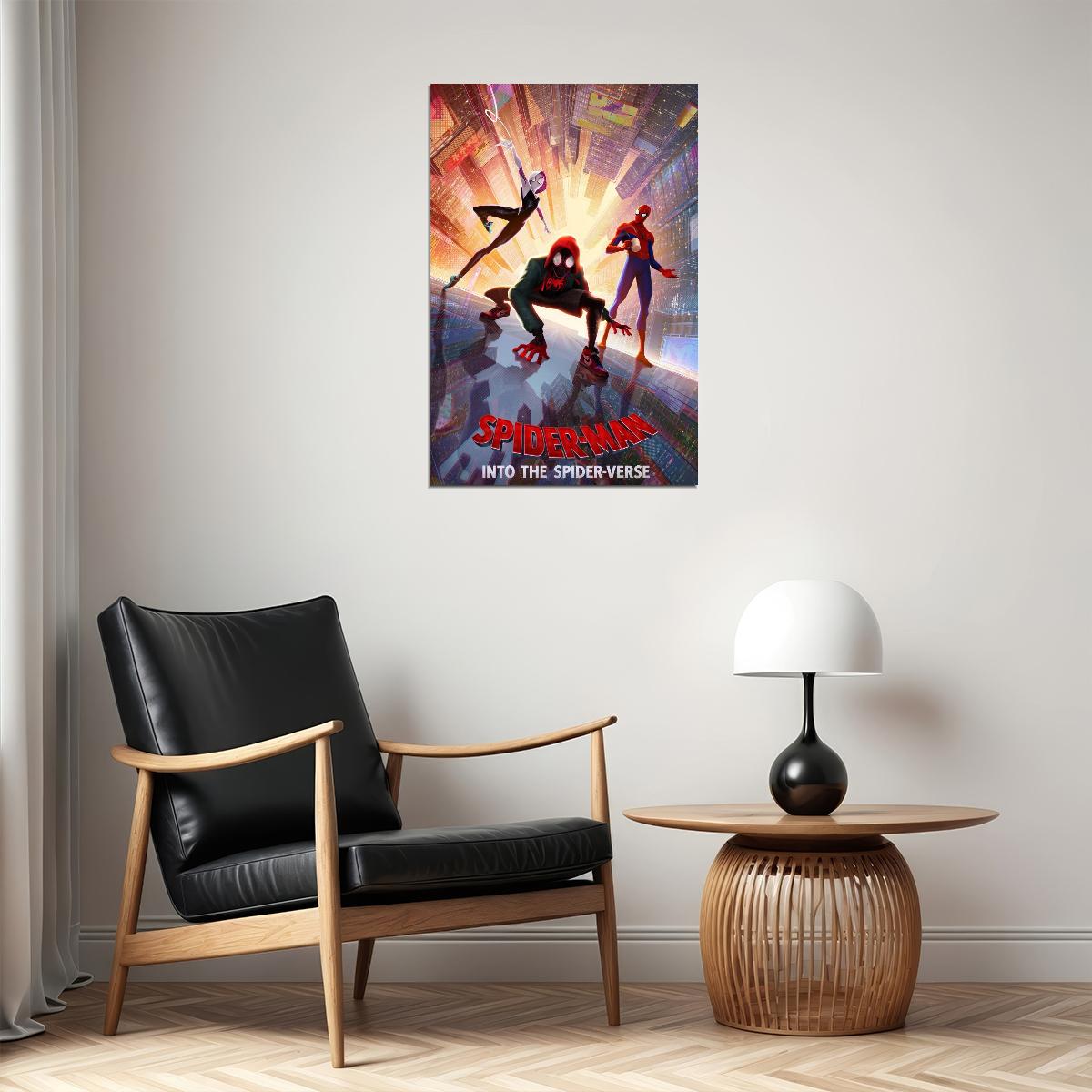 Spider-man Into The Spider-verse Movie Poster Animated Film Print - xonomax