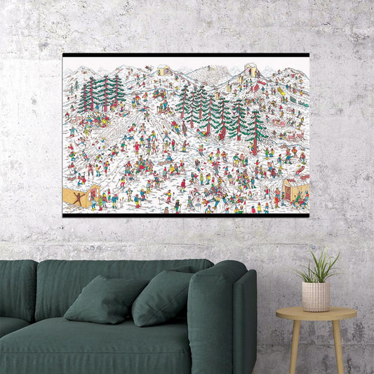 Where's Waldo Children's Illustration Kids Poster - xonomax