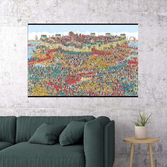 Where's Waldo Children's Illustration Kids Poster - xonomax