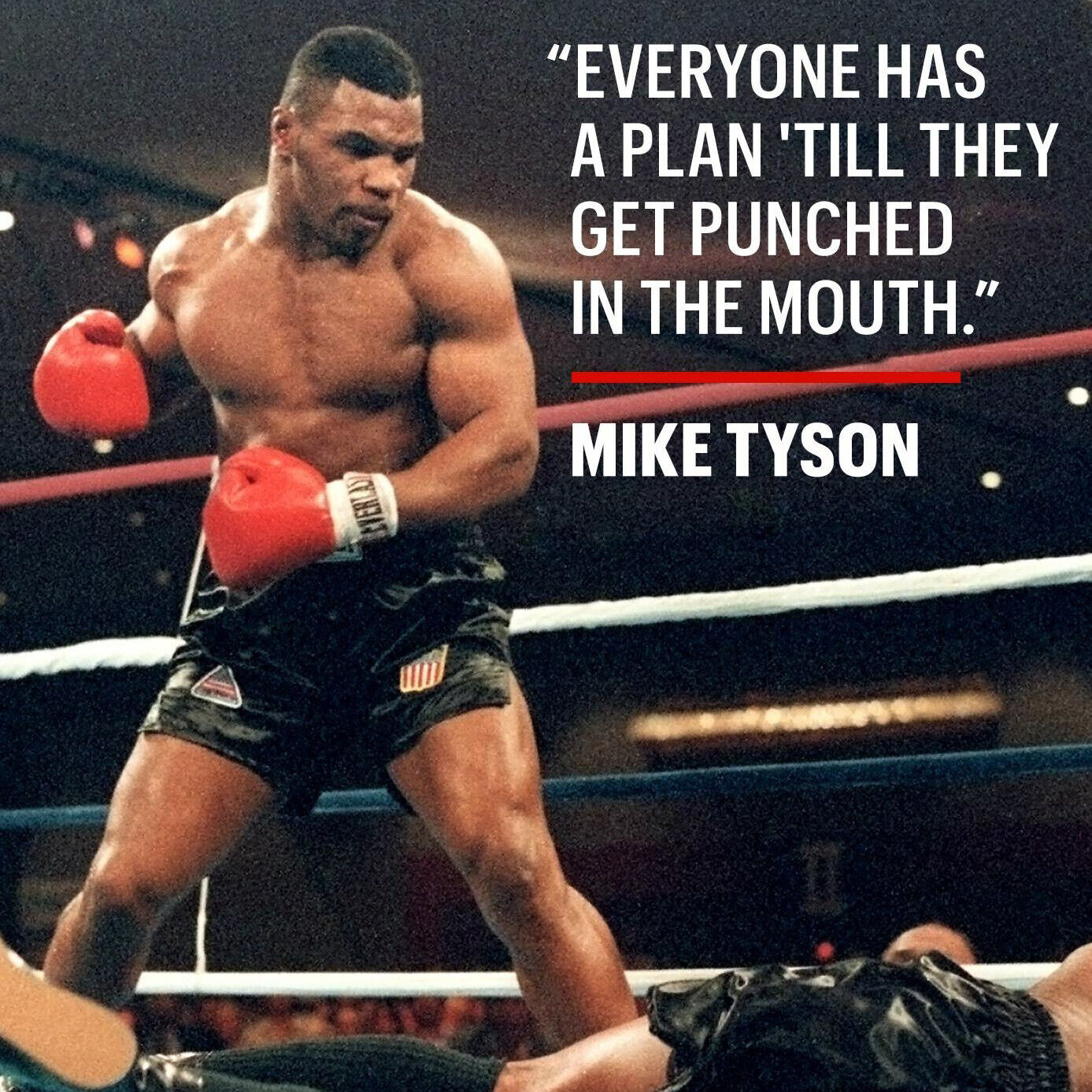 Mike Tyson Everyone Has Plan Quote Boxing Poster Motivational Sports Print Wall Art - xonomax