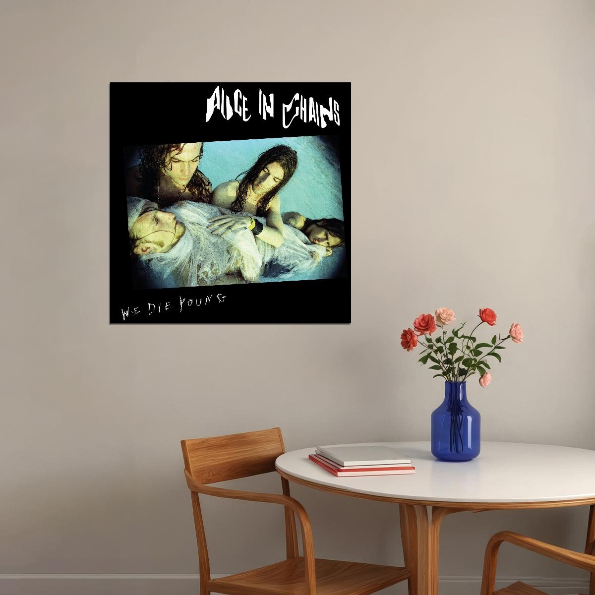 Alice In Chains We Die Young Album Cover Art Grunge Music Poster Band Music Print - xonomax