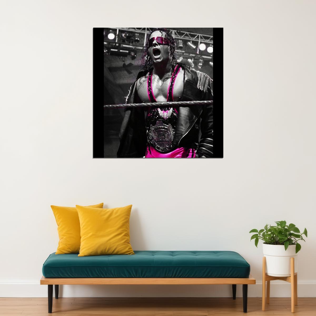Superstar Bret Hart Wrestling Poster Iconic Wwe Legend Wall Art - xonomax
