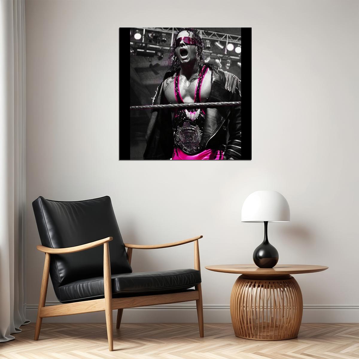 Superstar Bret Hart Wrestling Poster Iconic Wwe Legend Wall Art - xonomax