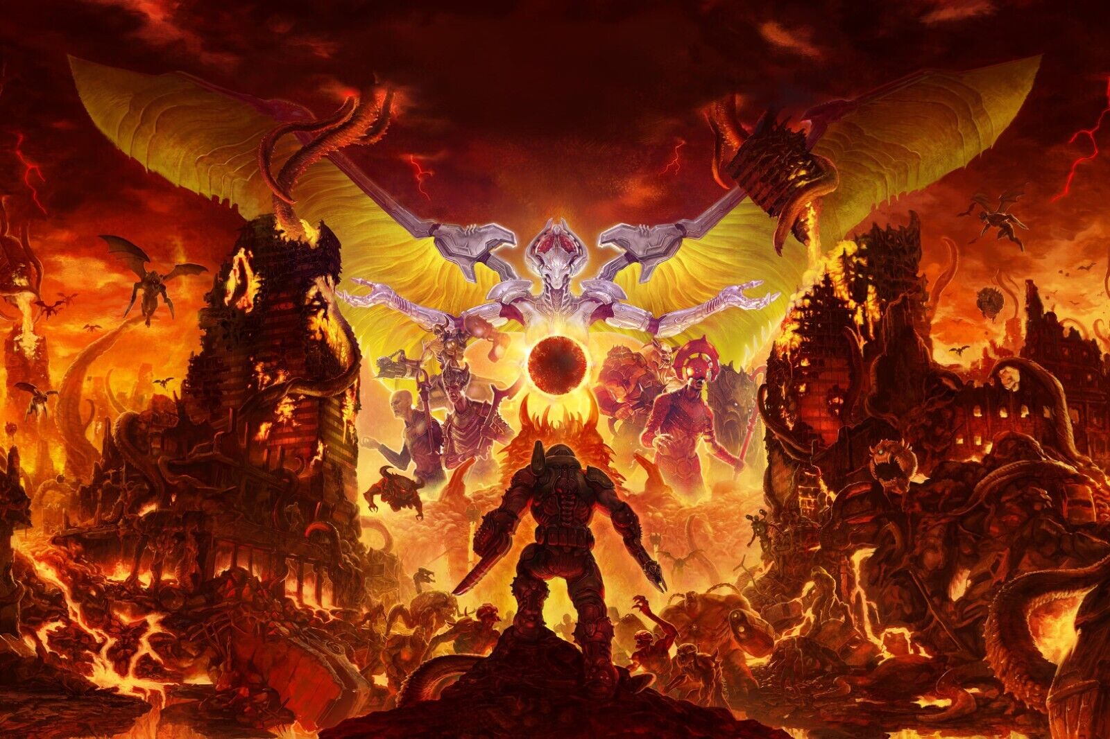 Doom Eternal Video Game Poster Action Shooter Wall Art Gaming Print - xonomax