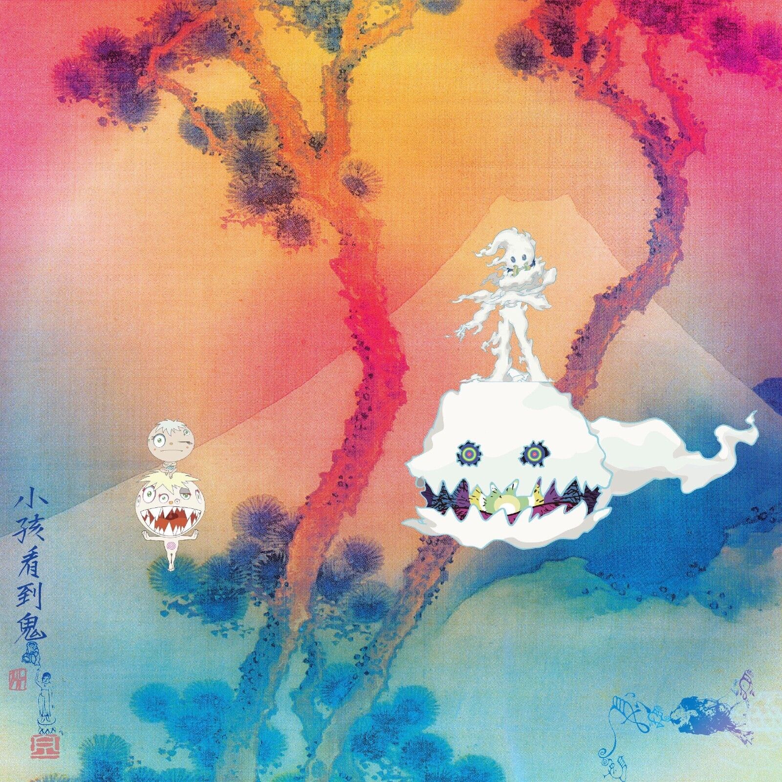 Poster - Kid Cudi Kids See Ghosts Album Cover Art Music Poster Rap