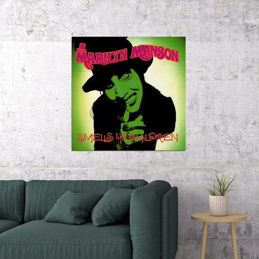 Marilyn Manson Smells Like Children Album Cover Art Music Poster Rock Icon Wall Print - xonomax
