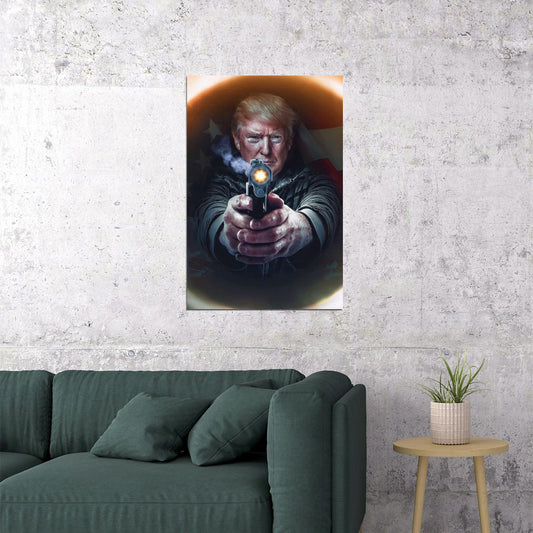 Donald Trump Poster Political Figure Wall Art Former U.s. President Print - xonomax