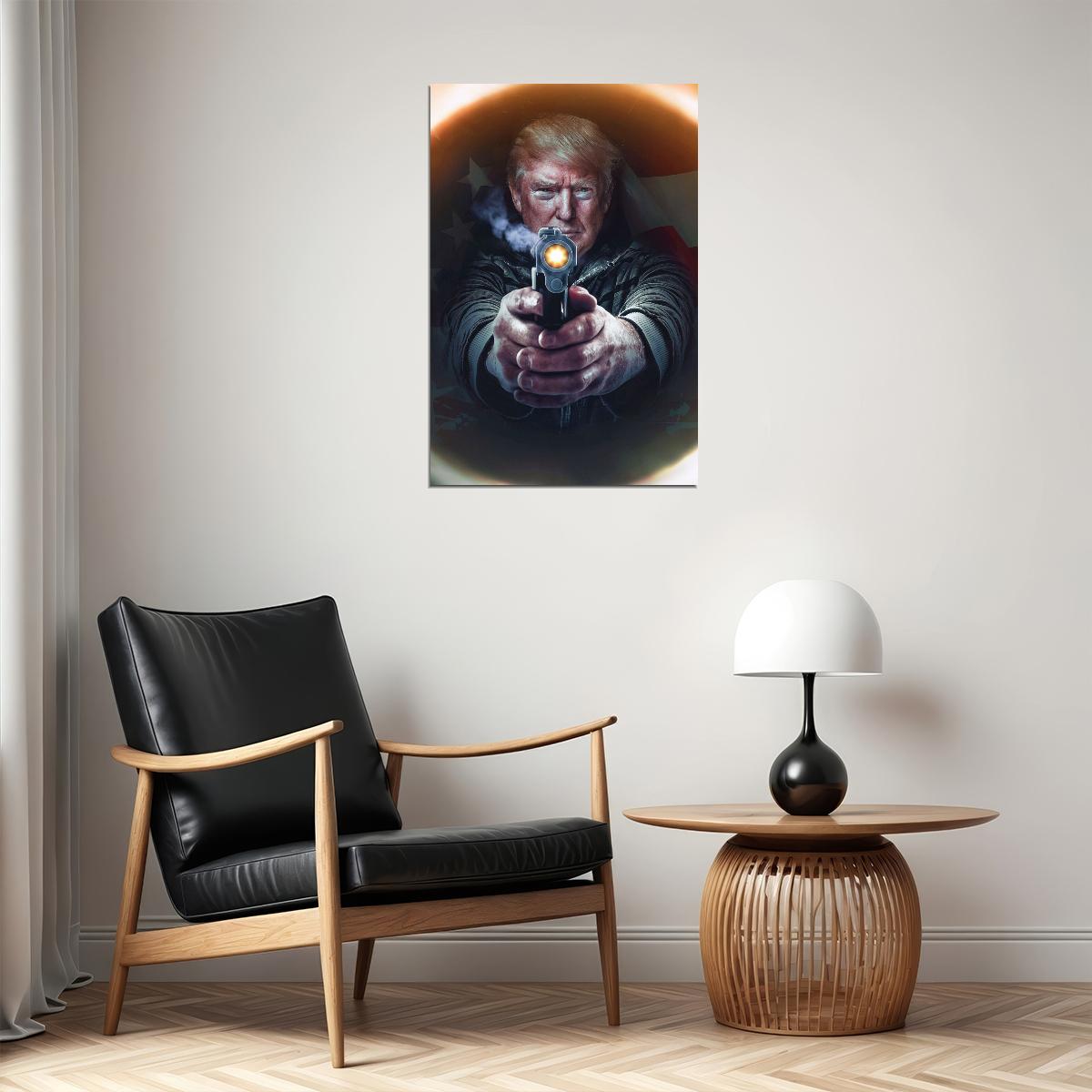 Donald Trump Poster Political Figure Wall Art Former U.s. President Print - xonomax