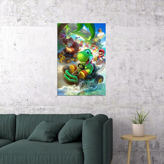 Mario Kart Video Game Poster Nintendo Gamer Wall Art - xonomax