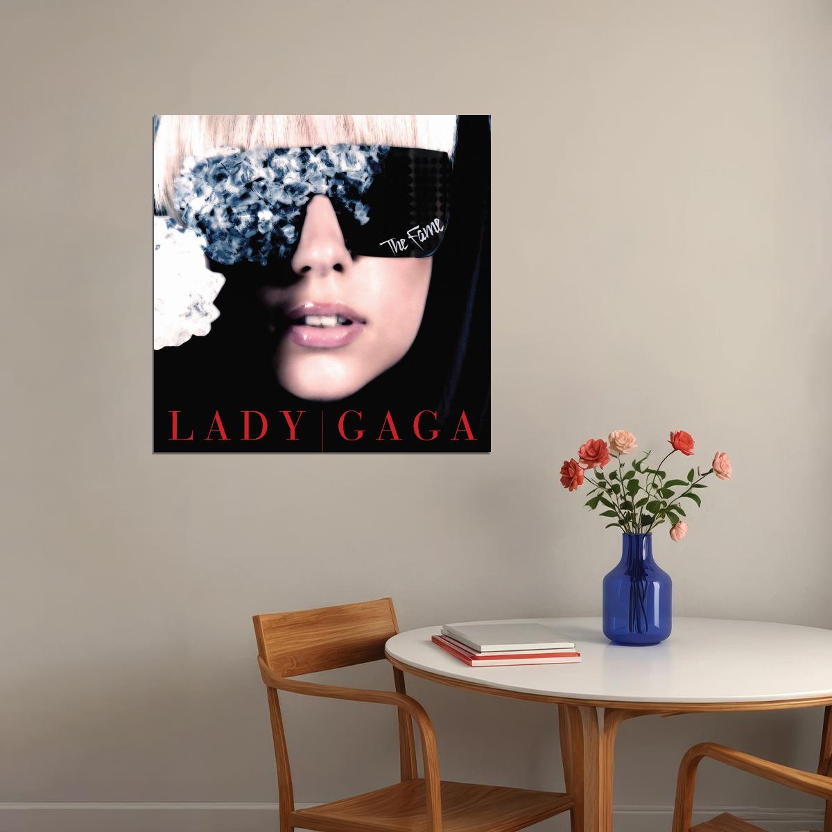 Lady Gaga The Fame Album Cover Art Music Poster Pop Singer Wall Print - xonomax