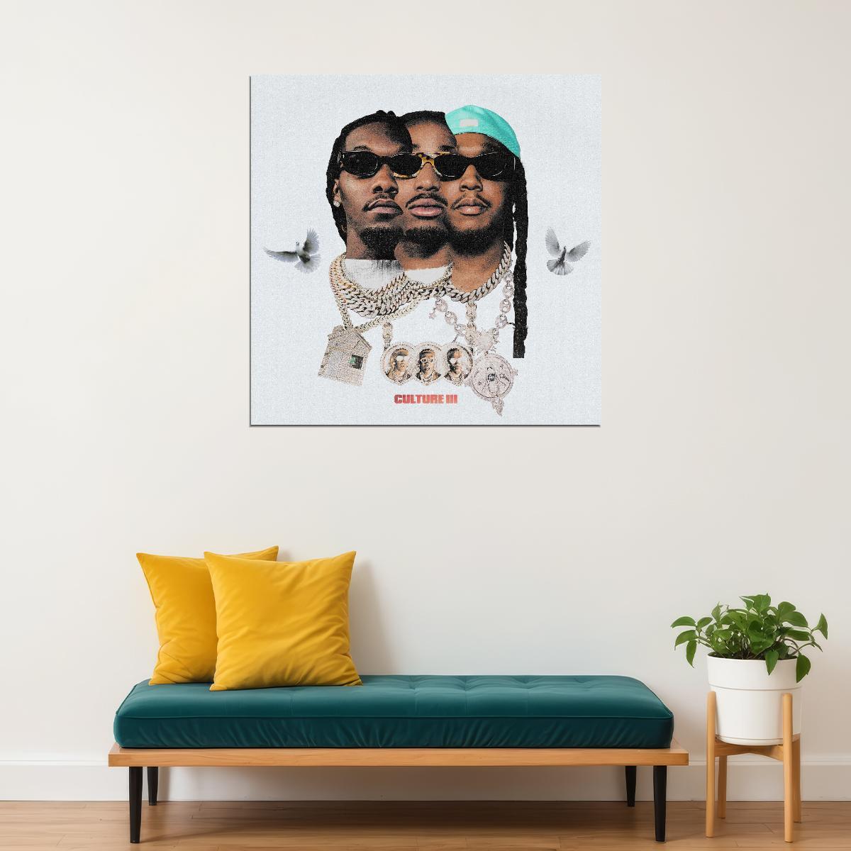 Migos Culture Album Cover Art Music Poster Hip-hop Wall Print - xonomax