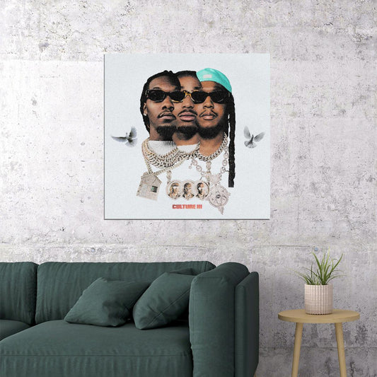 Migos Culture Album Cover Art Music Poster Hip-hop Wall Print - xonomax