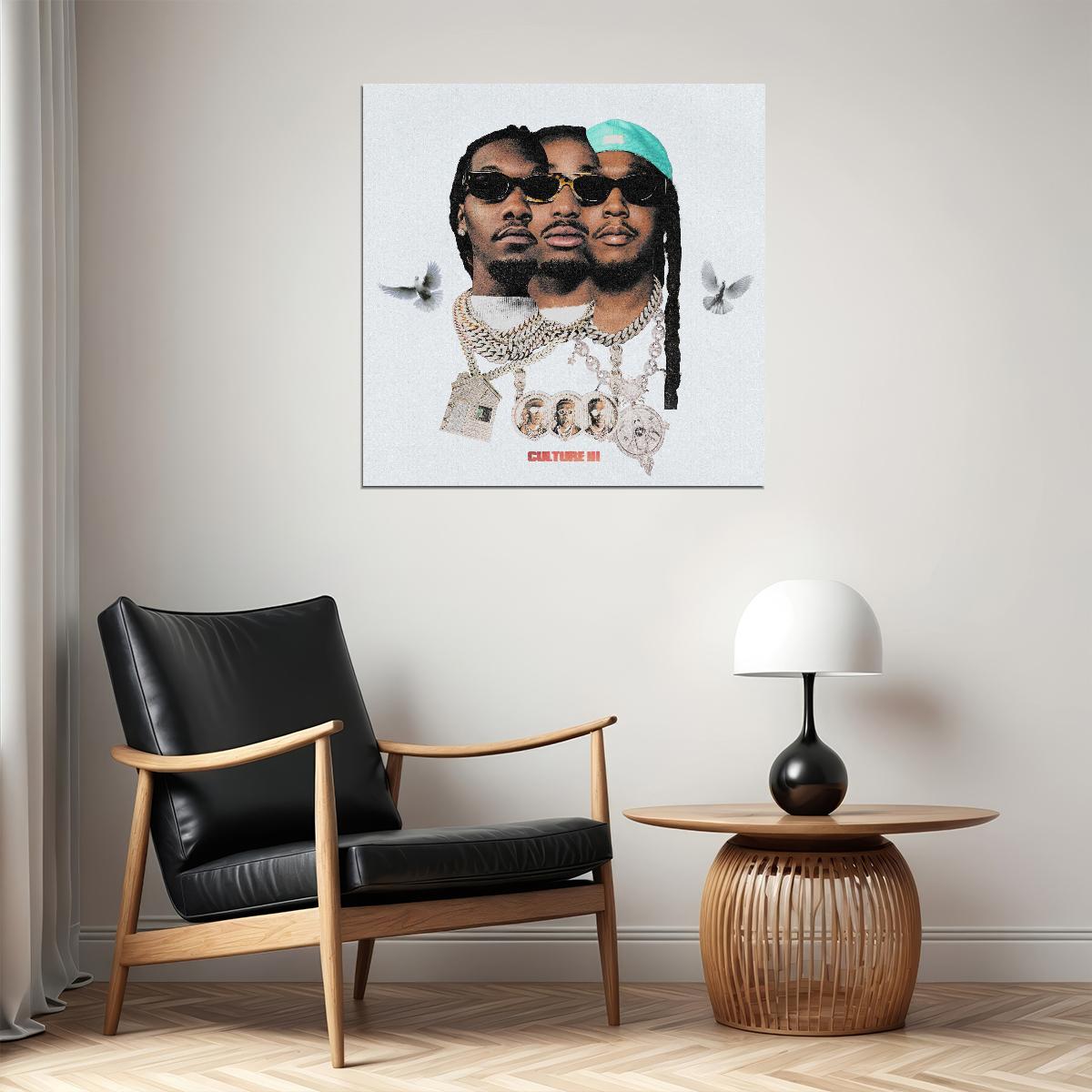 Migos Culture Album Cover Art Music Poster Hip-hop Wall Print - xonomax