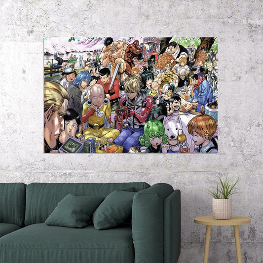 One Punch Man Anime Poster Japanese Manga Art Wall Print - xonomax