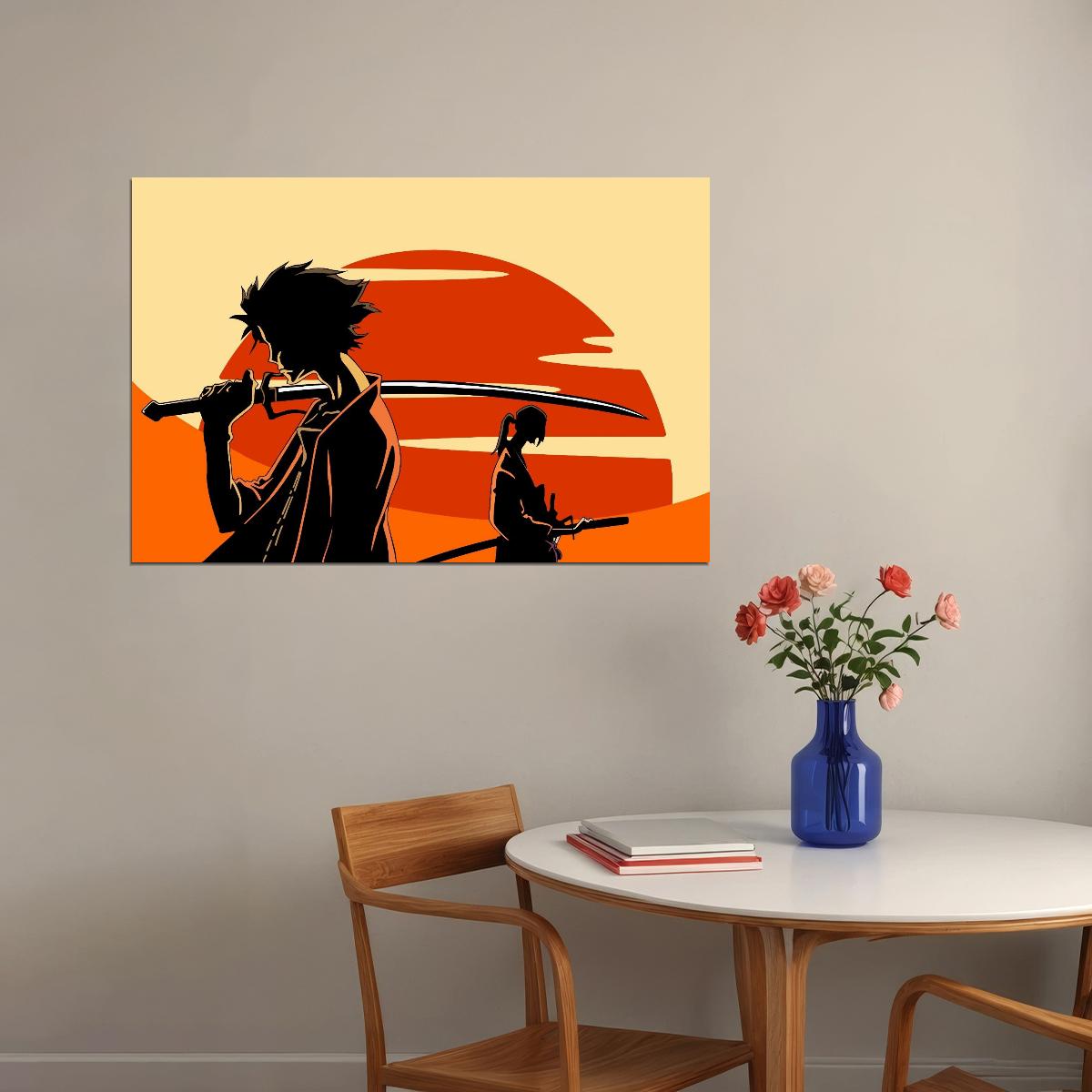 Samurai Champloo Anime Poster Japanese Manga Art Tv Series Wall Art - xonomax