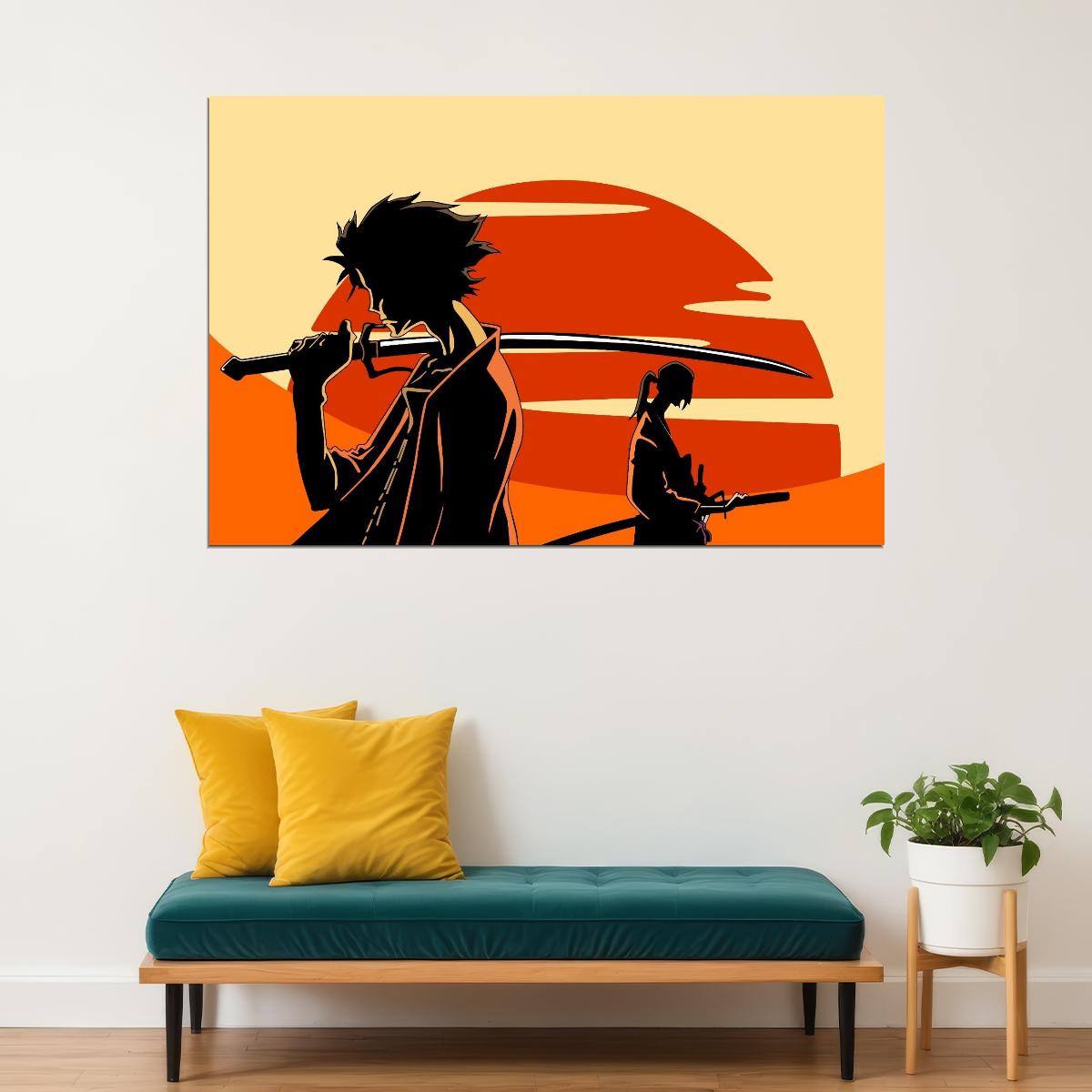 Samurai Champloo Anime Poster Japanese Manga Art Tv Series Wall Art - xonomax