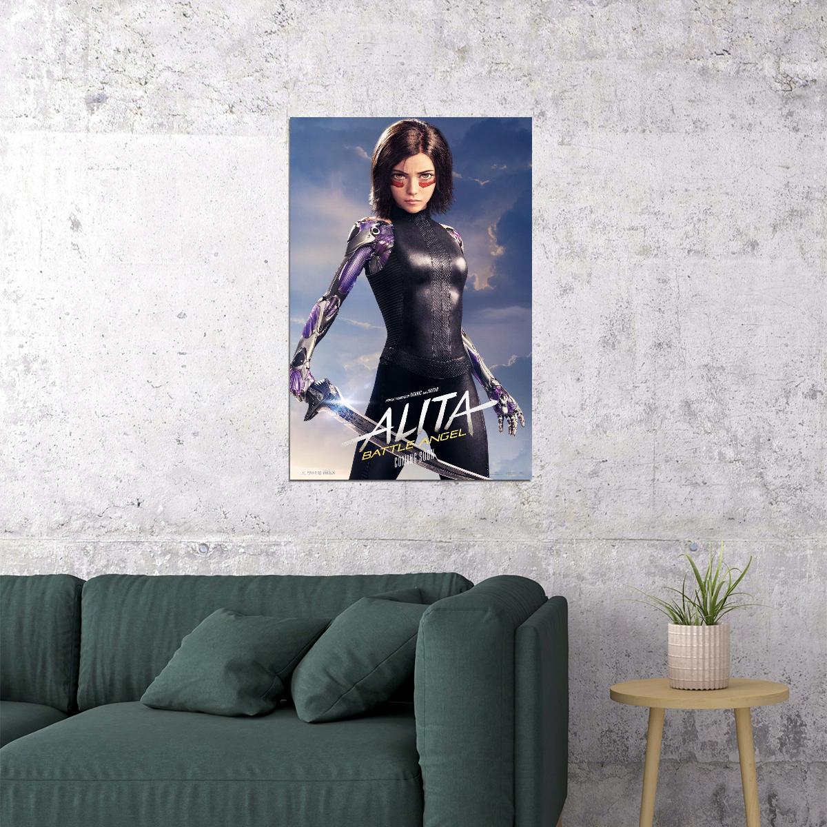 Alita: Battle Angel Movie Poster Sci-fi Film Wall Art Manga Adaptation Print - xonomax