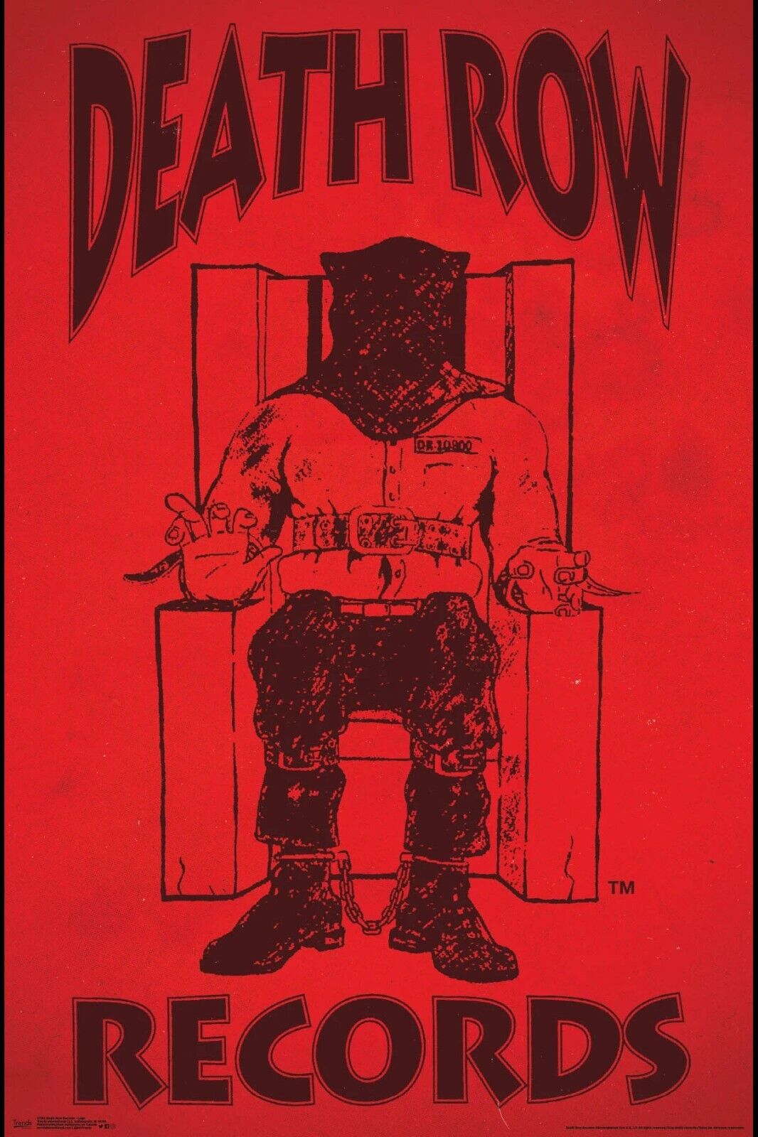 Death Row Records Logo Poster Hip-hop Music Label Wall Art Rap Icon Print - xonomax