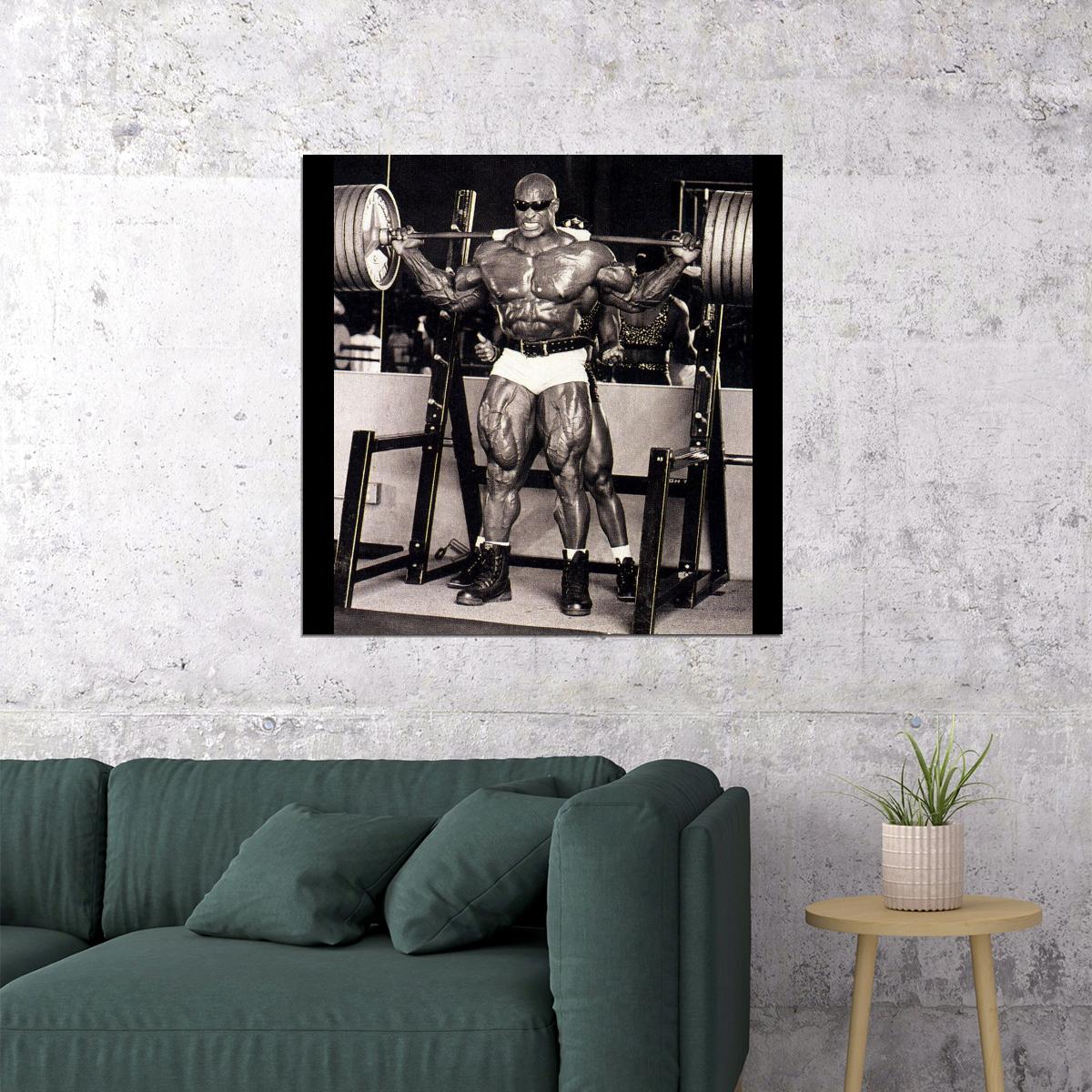 Ronnie Coleman Bodybuilding Poster Legendary Athlete Motivational Sports Print