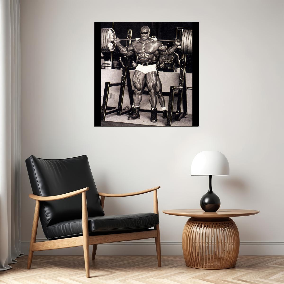 Ronnie Coleman Bodybuilding Poster Legendary Athlete Motivational Sports Print