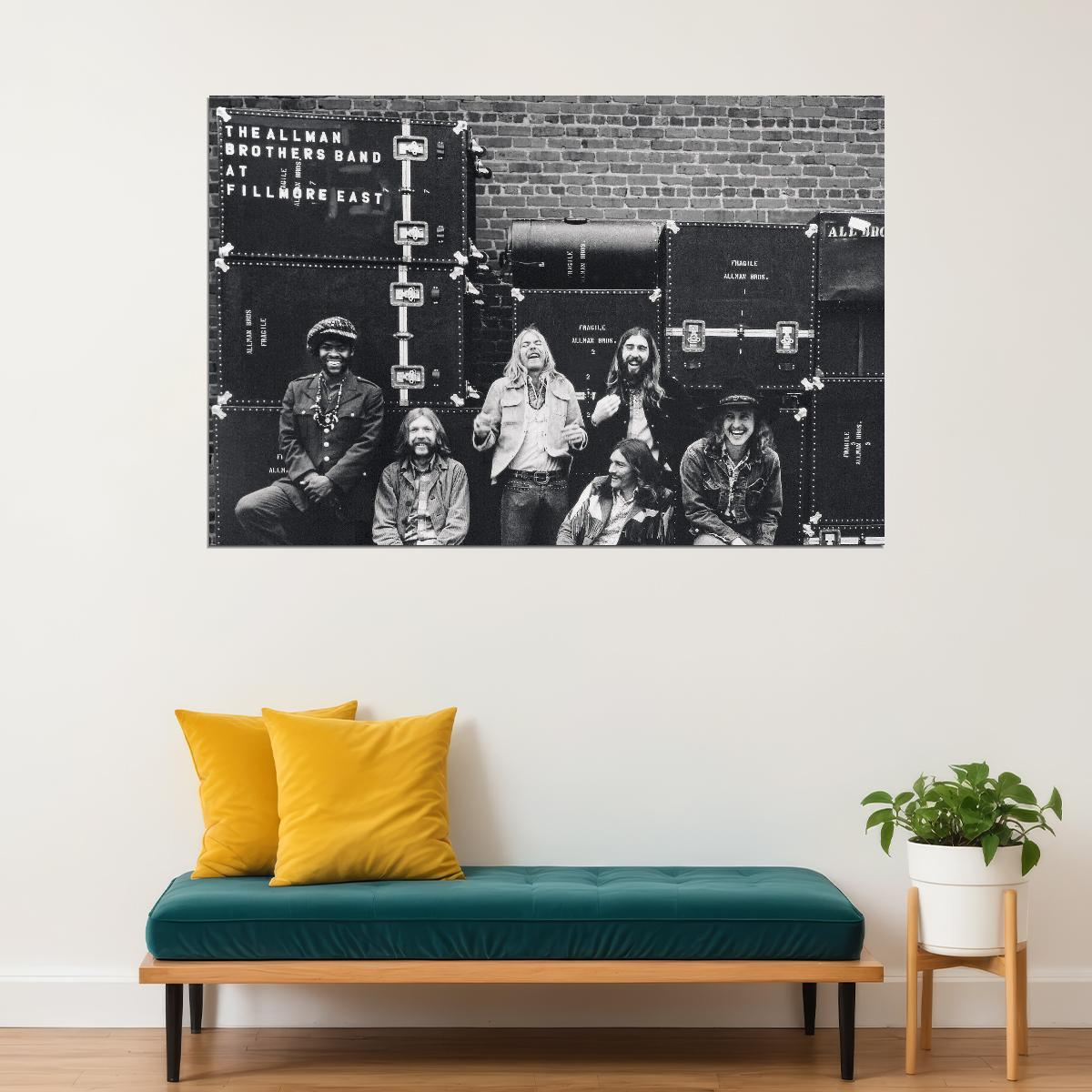 The Allman The Allman Brothers Band Rock Music Poster Iconic Group Wall Artband - xonomax