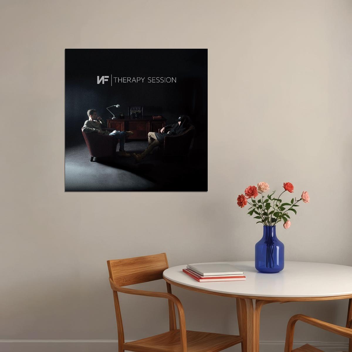 Nf Therapy Session Album Cover Art Rap Hip-hop Music Poster Wall Print - xonomax