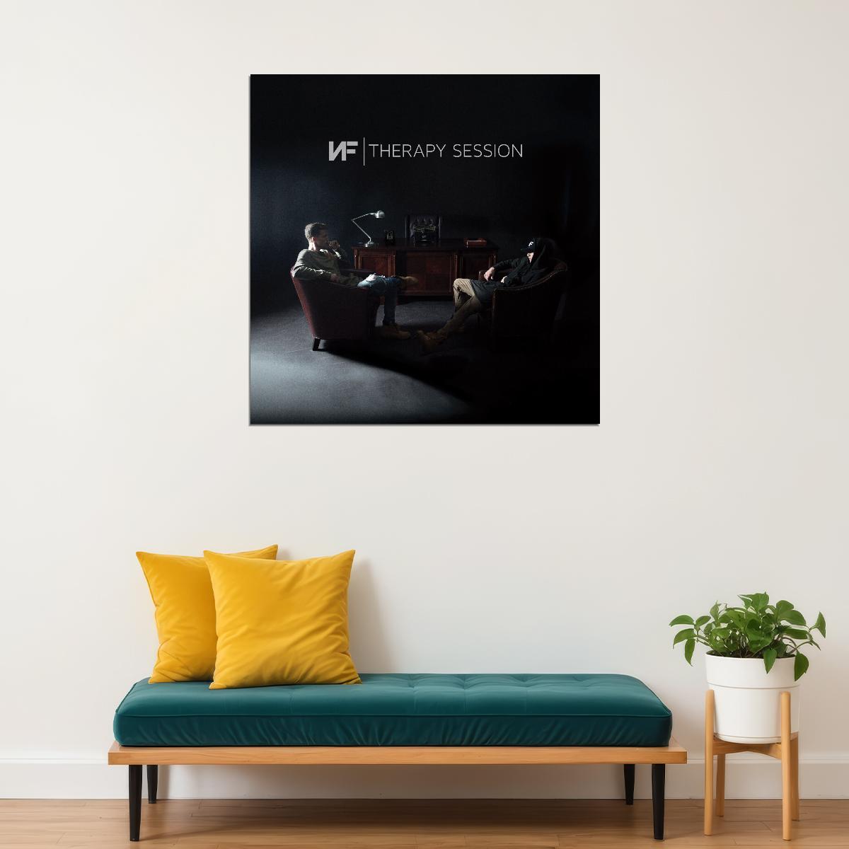 Nf Therapy Session Album Cover Art Rap Hip-hop Music Poster Wall Print - xonomax