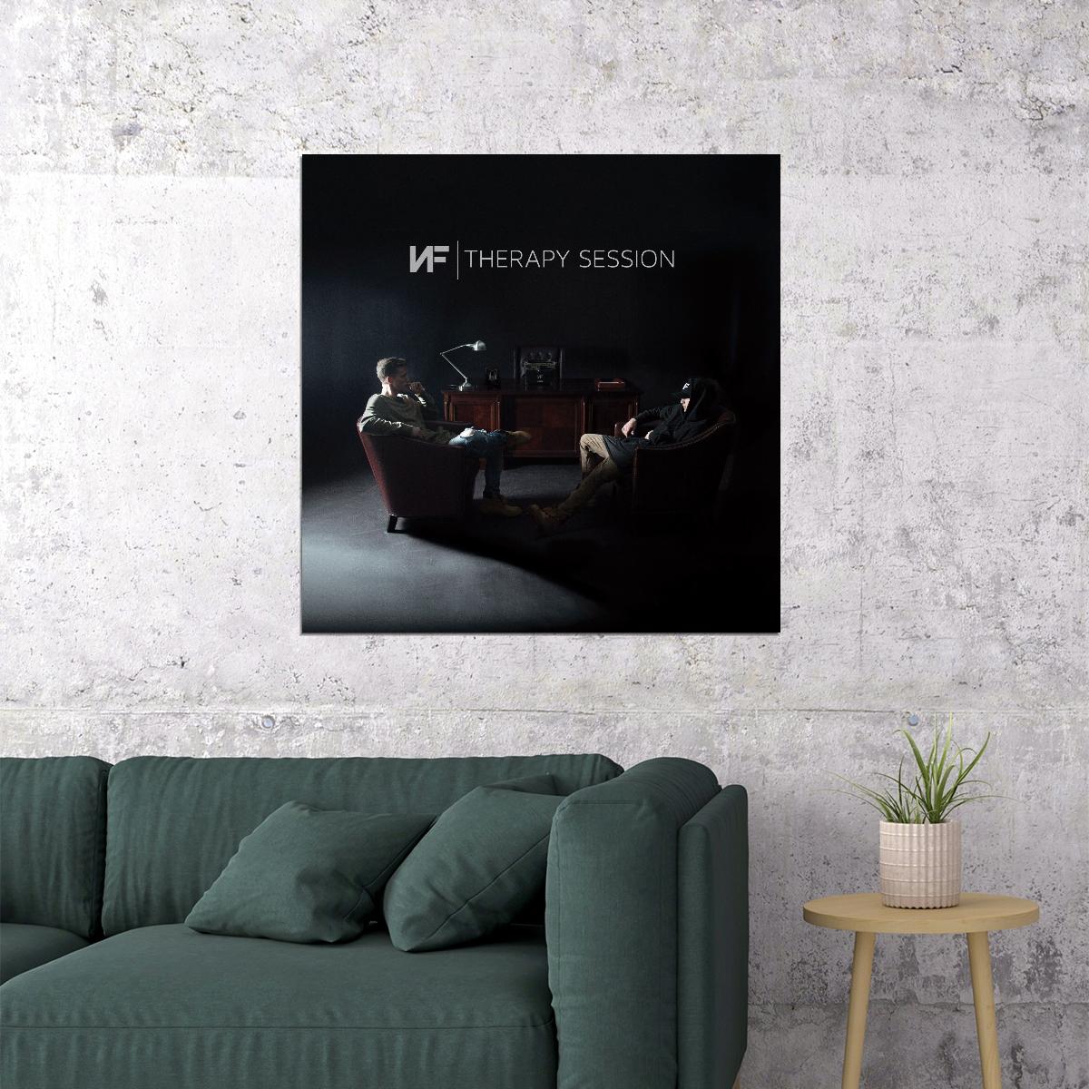 Nf Therapy Session Album Cover Art Rap Hip-hop Music Poster Wall Print - xonomax