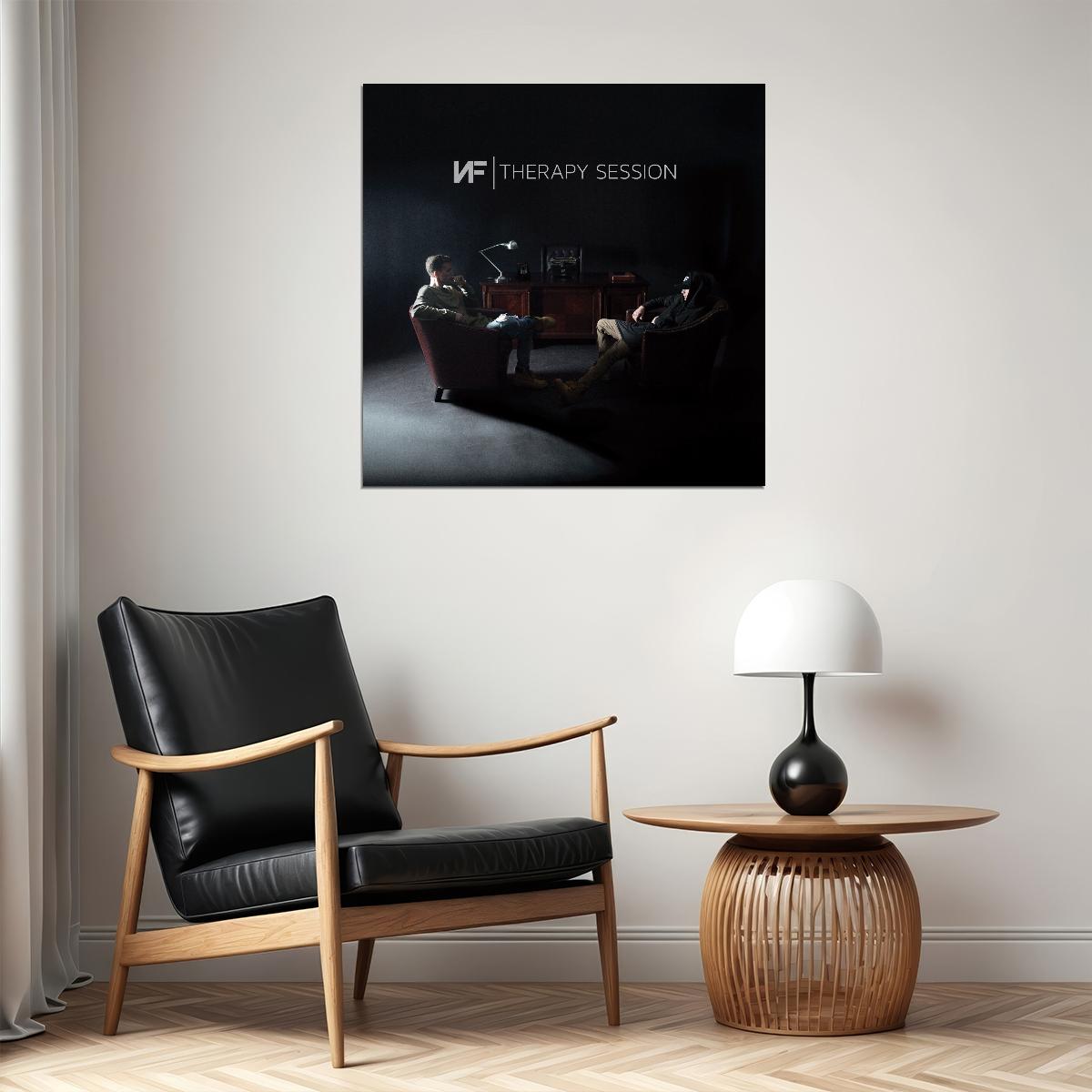 Nf Therapy Session Album Cover Art Rap Hip-hop Music Poster Wall Print - xonomax