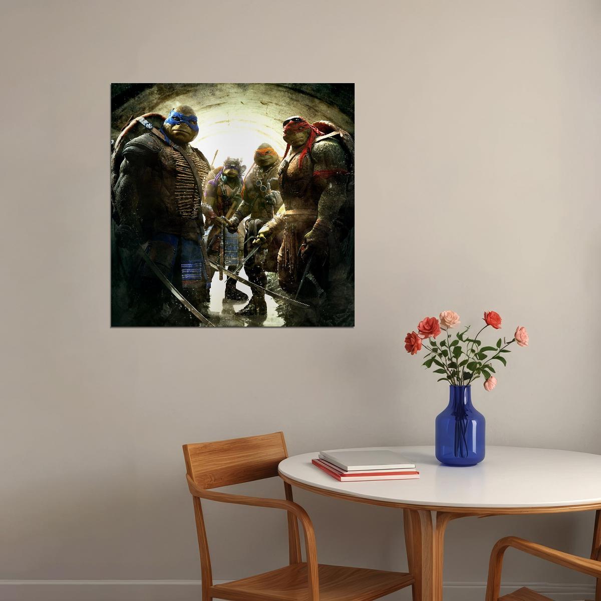Teenage Mutant Ninja Turtles Tv Show Movie Poster Iconic Animated Heroes Wall Art - xonomax