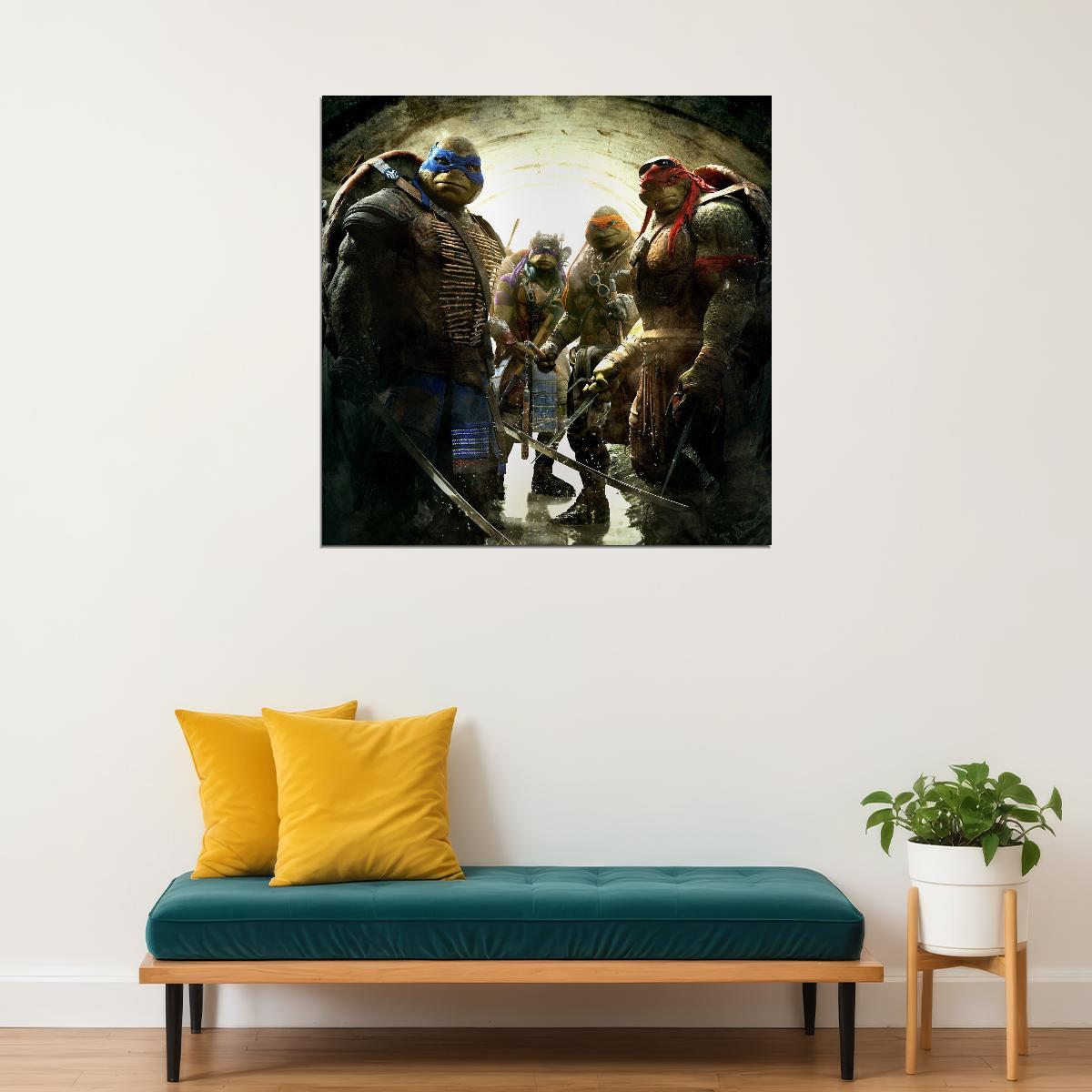 Teenage Mutant Ninja Turtles Tv Show Movie Poster Iconic Animated Heroes Wall Art - xonomax
