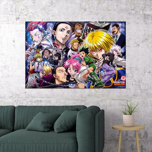 Hunter X Hunter Anime Poster Japanese Animation Wall Art Manga Series Print - xonomax