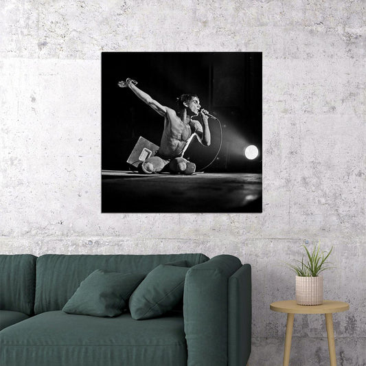 Iggy Pop Punk Rock Music Poster Iconic Musician Music Art Print - xonomax