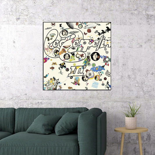 Led Zeppelin Iii Album Cover Art Music Poster Rock Band Wall Print - xonomax