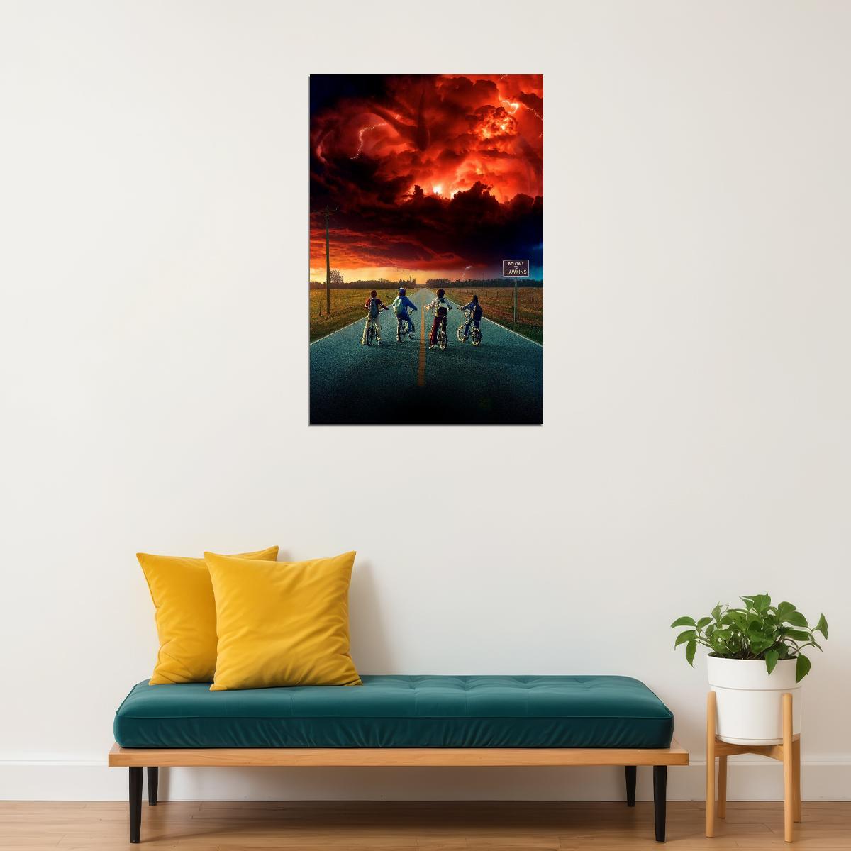 Stranger Things Tv Show Movie Poster Retro Sci-fi Print - xonomax