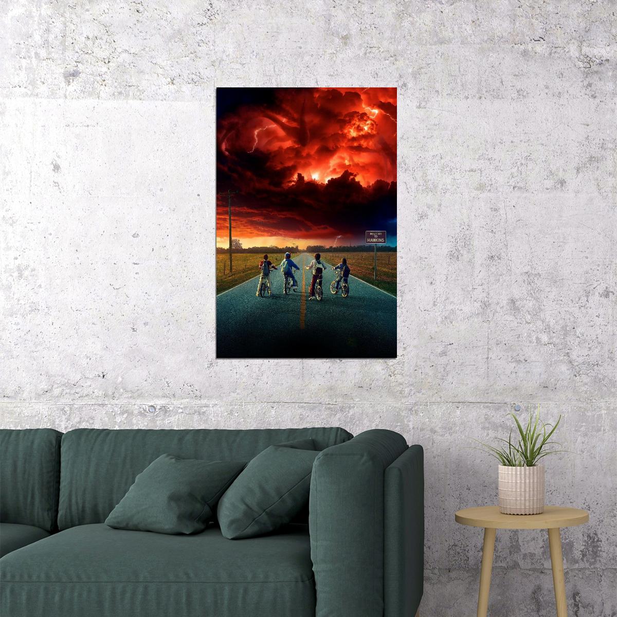 Stranger Things Tv Show Movie Poster Retro Sci-fi Print - xonomax
