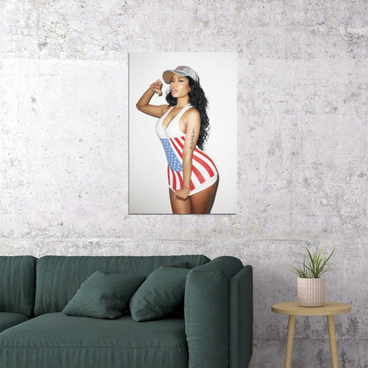Nicki Minaj Music Poster Famous Rap Celebrity Wall Print - xonomax