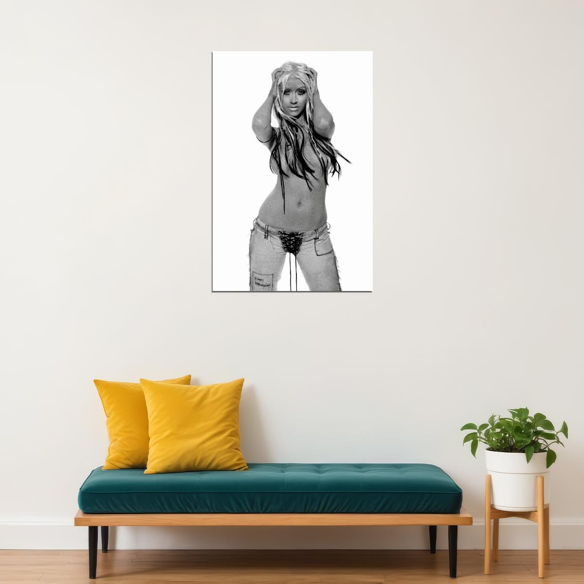 Christina Aguilera Poster 90s 00s Pop Music Wall Art Singer Print - xonomax