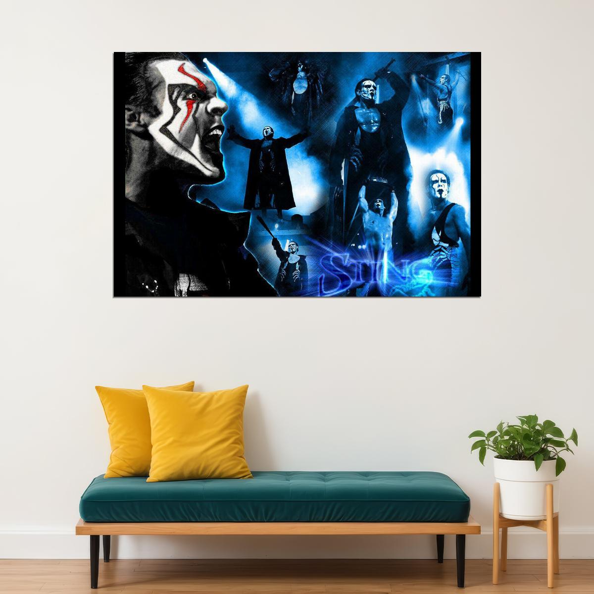 Superstar Sting Wrestling Poster Iconic Wwe Legend Wall Art - xonomax