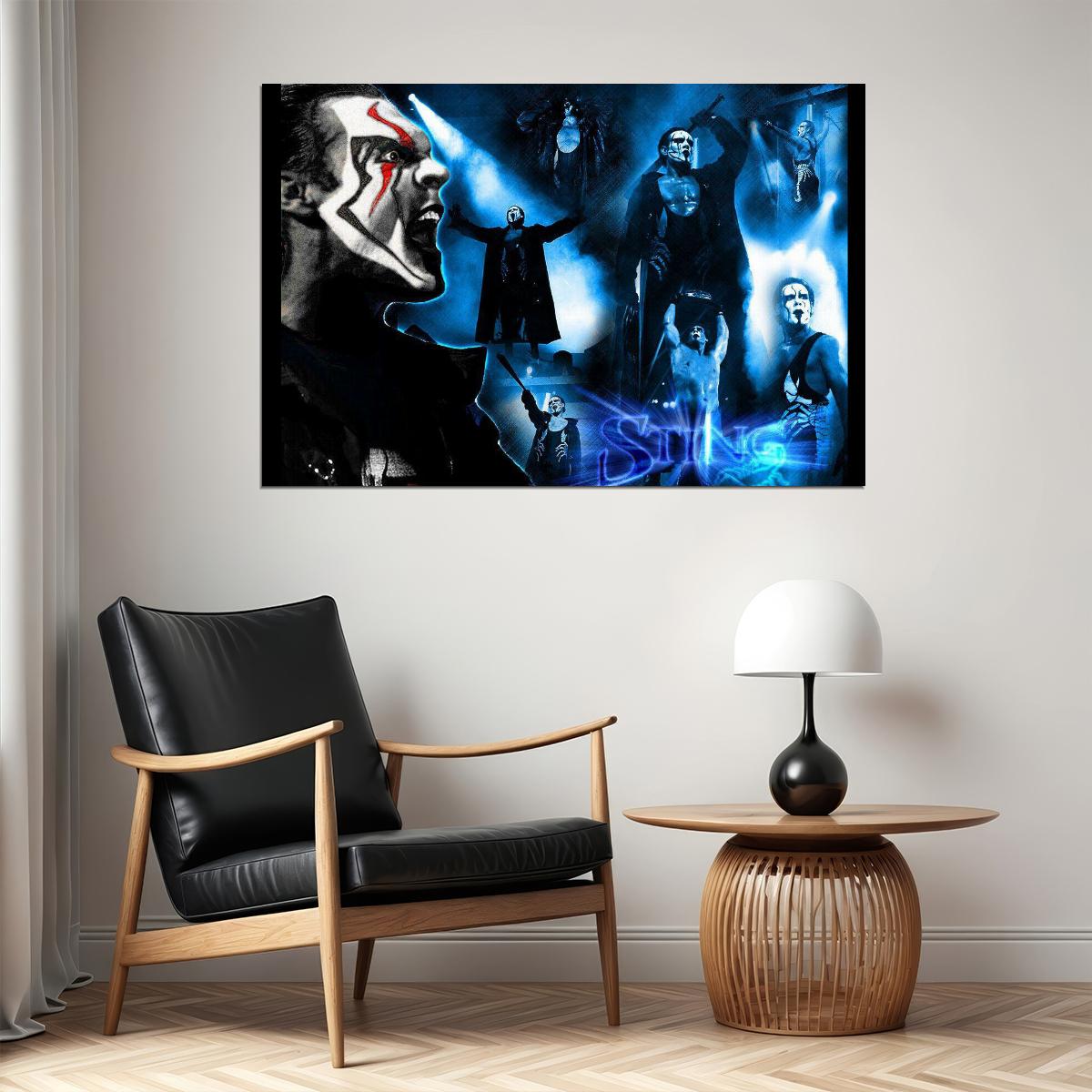 Superstar Sting Wrestling Poster Iconic Wwe Legend Wall Art - xonomax