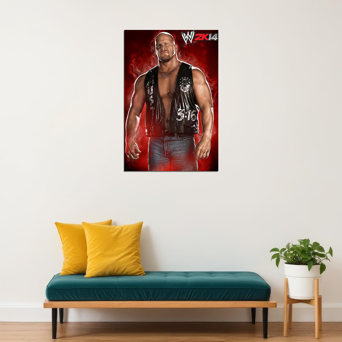Stone Cold Steve Austin Wrestling Poster Wwe Legend Print