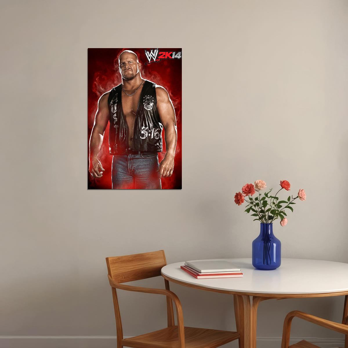 Stone Cold Steve Austin Wrestling Poster Wwe Legend Print